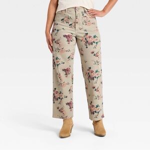 Highest-Rise Floral Sailor Straight Jeans from Universal Thread NWT sz16
